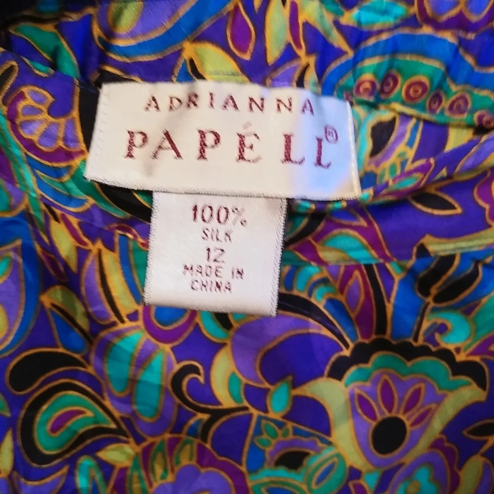 Vintage Adrianna papell silk skirt Size 12
